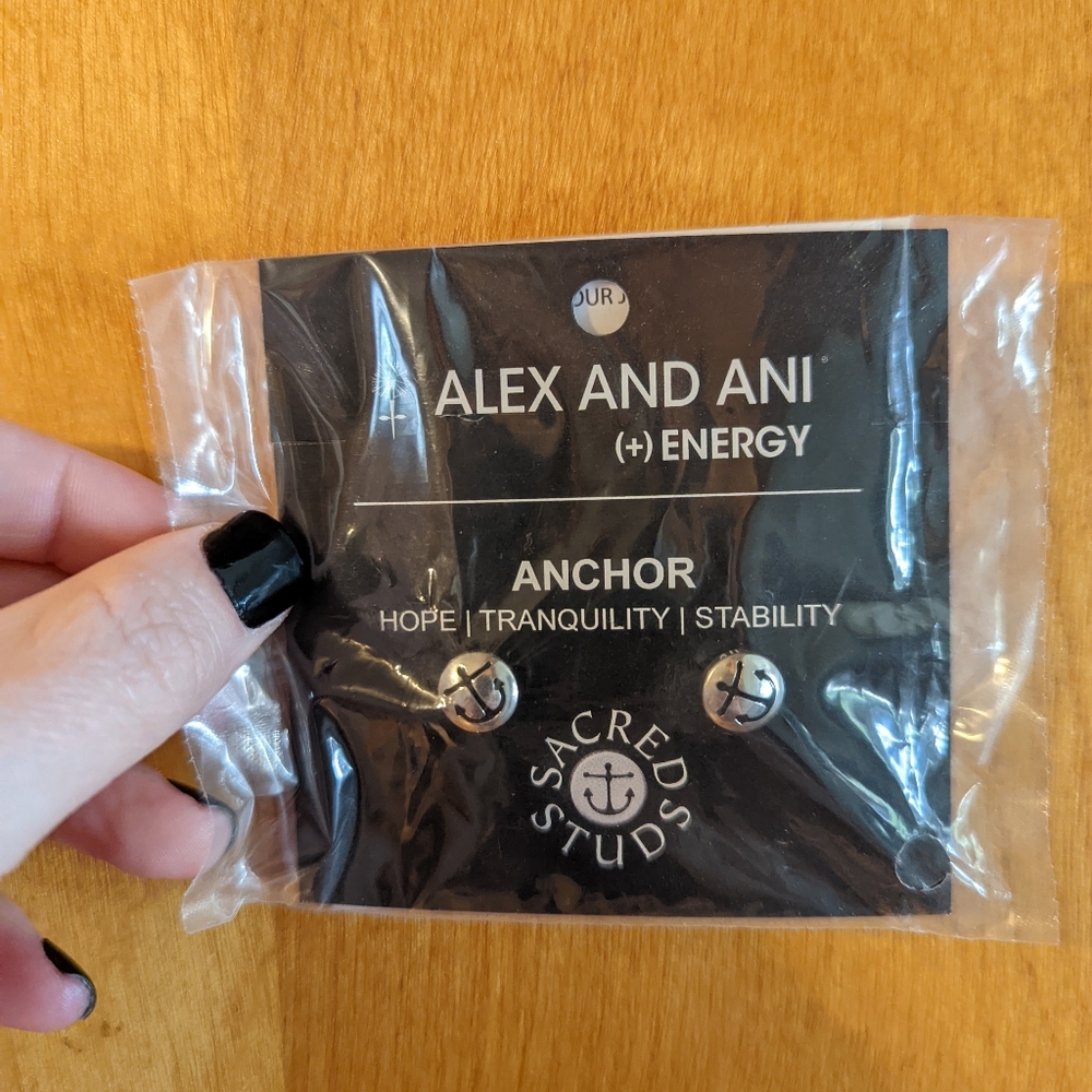 Alex and Ani Anchor Earrings